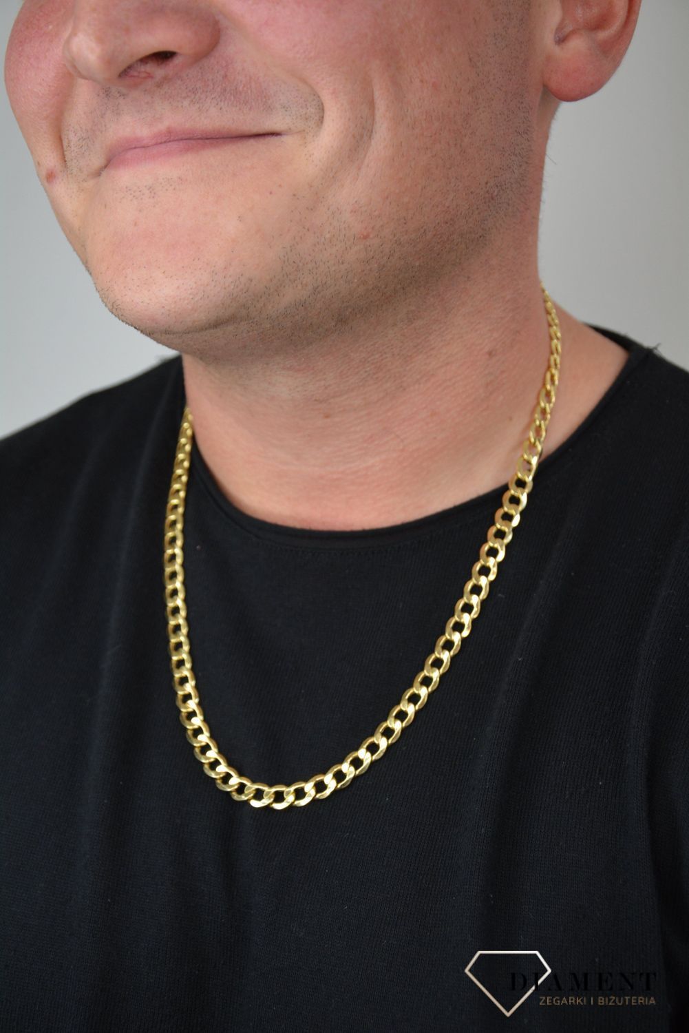 Złoty łańcuszek 585 pancerka 8 mm DIA-LAN-1117-585D 8mm.jpg